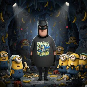 🦇 TeeFury Minions Batman Mashup Graphic Tee 3XL 🦇